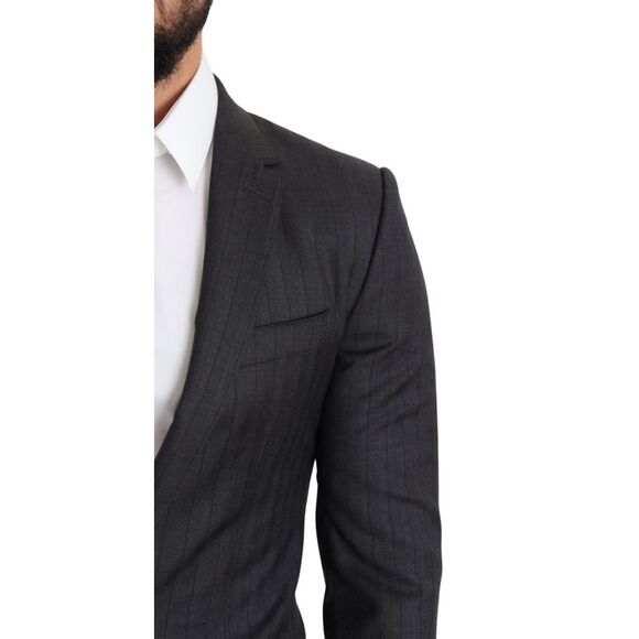 Dolce & Gabbana Black Wool Single Breasted Coat MARTINI Men's Blazer